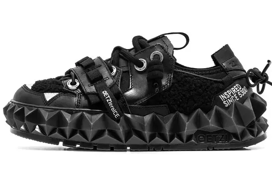 Кроссовки OETZI Skateboarding Shoes Unisex Low-top Black, черный