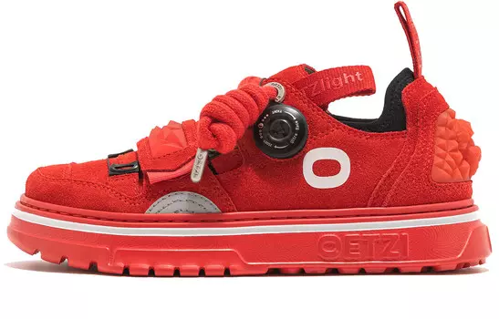 Кроссовки OETZI Skateboarding Shoes Unisex Low-top Red, красный