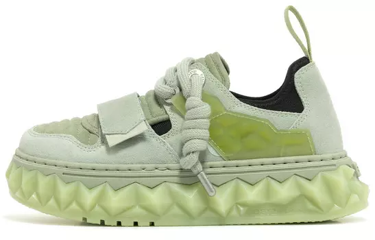 Кроссовки OETZI Skateboarding Shoes Unisex Low-top Grey/Green, зеленый