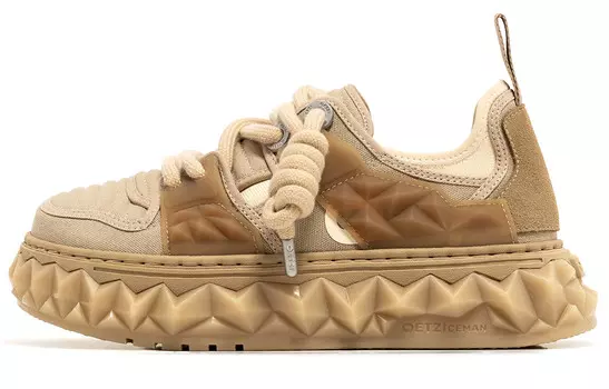 Кроссовки OETZI Skateboarding Shoes Unisex Low-top Brown, хаки