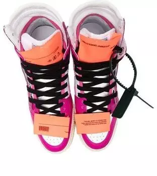 Кроссовки off-court 3.0 high-top sneakers 'pink white orange' Off-White, розовый