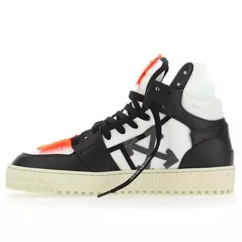 Кроссовки off court 3.0 leather canvas 'black white orange' Off-White, черный