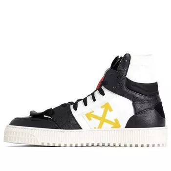 Кроссовки off-court high-top skate shoe black/yellow Off-White, черный