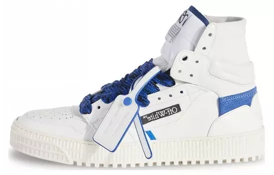 Кроссовки OFF-WHITE 3.0 Off Court Leather Sneakers, белый/синий