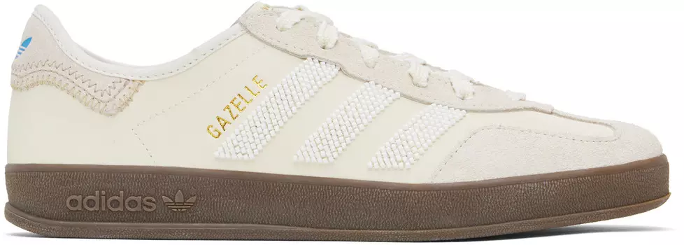 Кроссовки Off-White CLOT Edition Gazelle Adidas Originals, Off white/Cloud white/Gum