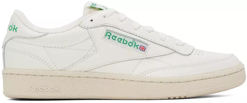 Кроссовки Off-White Club C 85 Vintage Reebok Classics, Top chalk/Paper white/Green