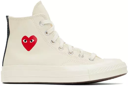 Кроссовки Off-White Converse Edition Chuck 70 OG Single Heart COMME des GARcONS PLAY