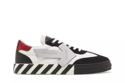 Кроссовки Off-White Floating Arrow Low Vulc Leather 'Black White Red', черный