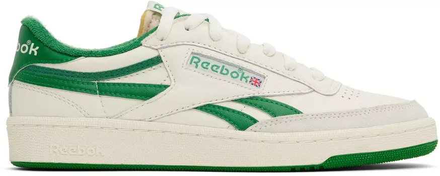 Кроссовки Off-White & Green Club C Revenge Vintage Reebok Classics, Chalk/Papwht/Glegrn