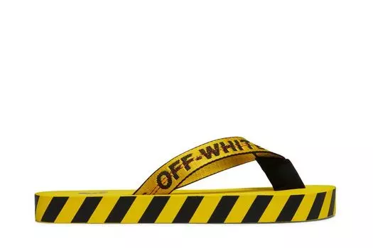 Кроссовки Off-White Industrial Flip Flops 'Logo Tape - Yellow' 2021, желтый