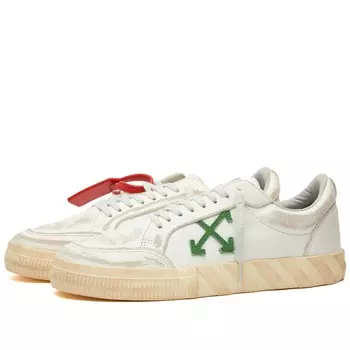 Кроссовки Off-White из потертой кожи с низкой вулканизацией, белый