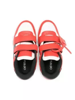 Кроссовки Off-White Kids Out of Office Straps, красный