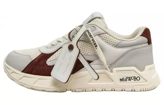 Кроссовки OFF-WHITE Lifestyle Shoes Men Low-top Beige, бежевый