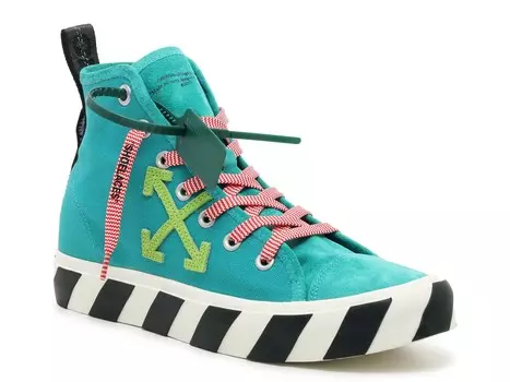 Кроссовки Off White Mid-Top Vulcanized, сине-зеленый/зеленый/белый