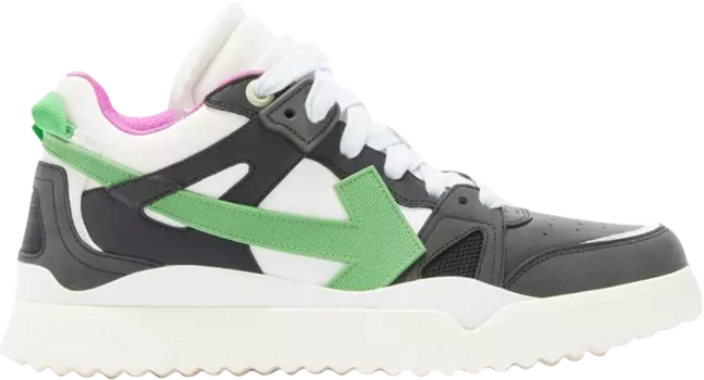 Кроссовки Off-White New Mid Sponge Black White Green, черный