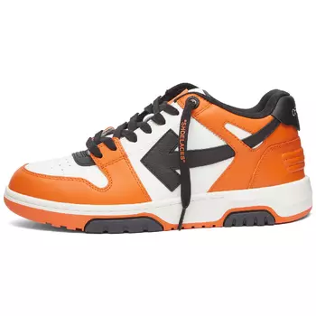Кроссовки Off-white Out Of Office Calf Leather, черный/оранжевый