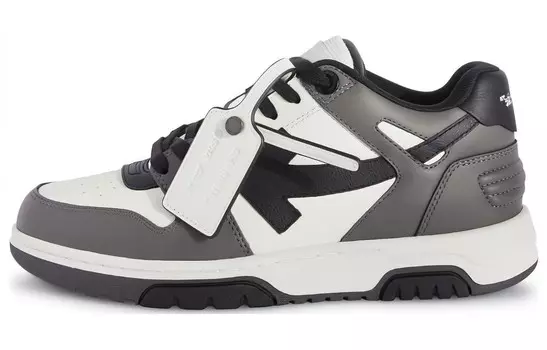 Кроссовки OFF-WHITE Out Of Office Leather Sneakers, белый/серый