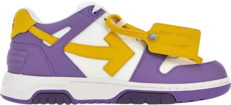 Кроссовки Off-White Out of Office Low 'Purple Yellow', фиолетовый