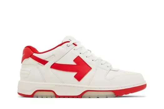 Кроссовки Off-White Out of Office White Red2024, белый
