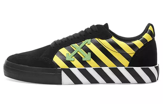 Кроссовки Off-White Vulc Low, черный / желтый / зеленый