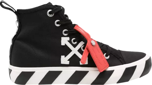 Кроссовки Off-White Vulc Sneaker Mid 'Black White' 2023, черный