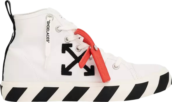 Кроссовки Off-White Vulc Sneaker Mid 'White Black' 2023, белый