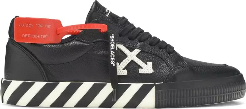 Кроссовки Off-White Vulcanized Low Black White, черный