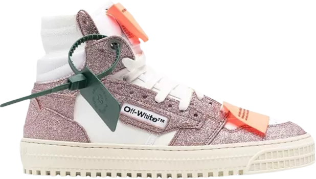 Кроссовки Off-White Wmns Off-Court 3.0 High Pink Glitter, розовый