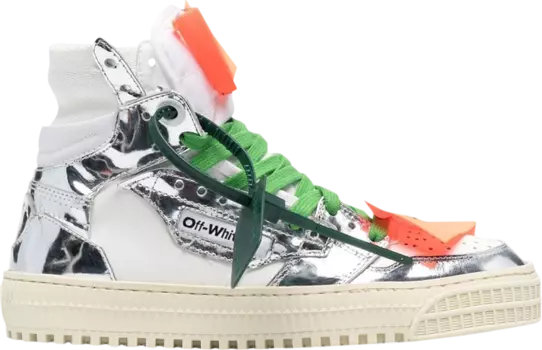 Кроссовки Off-White Wmns Off-Court 3.0 High White Metallic Silver, серебряный