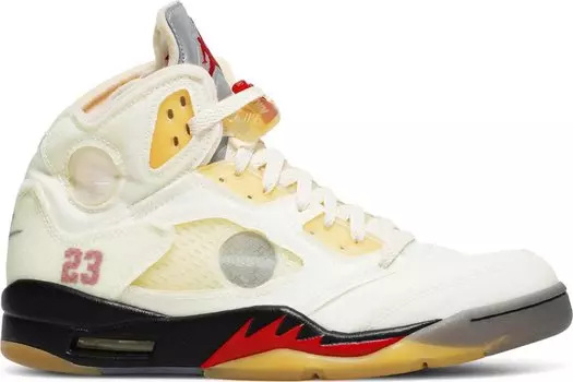 Кроссовки Off-White x Air Jordan 5 SP Sail, кремовый