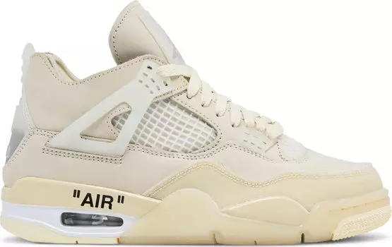 Кроссовки Off-White x Wmns Air Jordan 4 SP Sail, загар