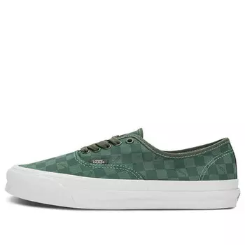 Кроссовки og authentic lx 'checkerboard olive' Vans, зеленый