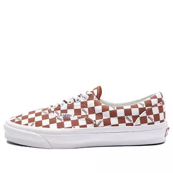 Кроссовки og era lx 'checkerboard logo - racing red' Vans, белый