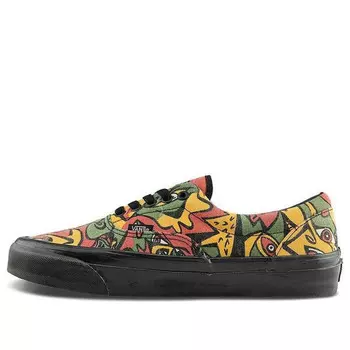 Кроссовки og era lx graffiti yellow red green Vans, желтый