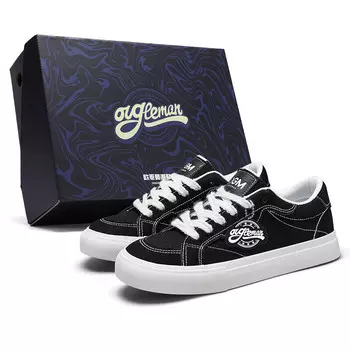 Кроссовки Ogoman OUGLEMEN Skateboarding Shoes Men Low-top, черный