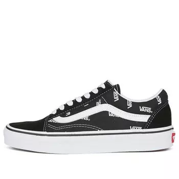 Кроссовки old skool 'all over logo' Vans, черный