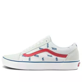 Кроссовки old skool 'all over logo - white' Vans, белый