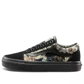 Кроссовки old skool black flowers Vans, черный