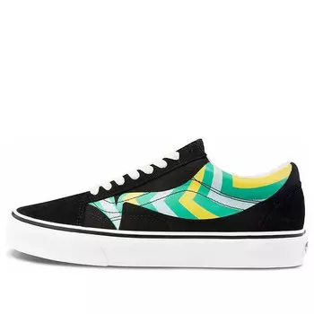 Кроссовки old skool black/multi-color Vans, черный