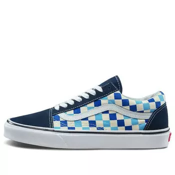 Кроссовки old skool 'blue topaz checkerboard' Vans, синий
