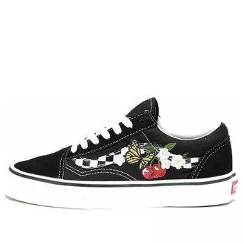 Кроссовки old skool 'checker floral' Vans, черный