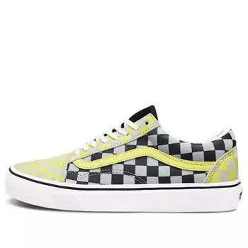 Кроссовки old skool checkerboard blackyellow Vans, желтый