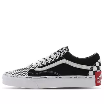 Кроссовки old skool 'checkerboard disarray' Vans, черный