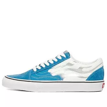 Кроссовки old skool 'flame - mediterranian blue' Vans, синий