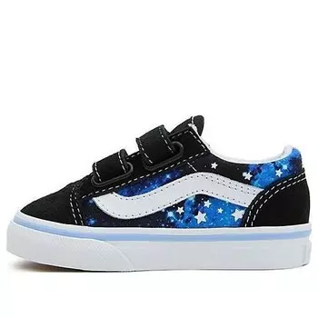 Кроссовки old skool hook and loop 'black blue' Vans, черный