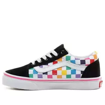 Кроссовки old skool little 'rainbow checkerboard' Vans, мультиколор