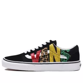 Кроссовки old skool 'multi animal' Vans, черный