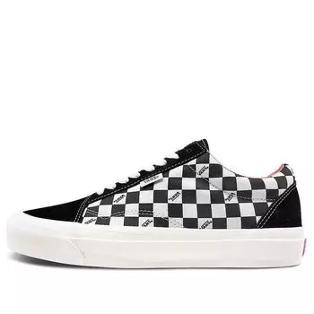Кроссовки old skool ns og lx checkboard 'black white' Vans, черный
