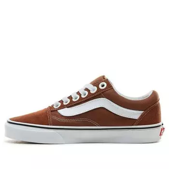 Кроссовки old skool os shoes brown Vans, коричневый
