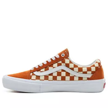 Кроссовки old skool pro 'golden oak checkerboard' Vans, коричневый